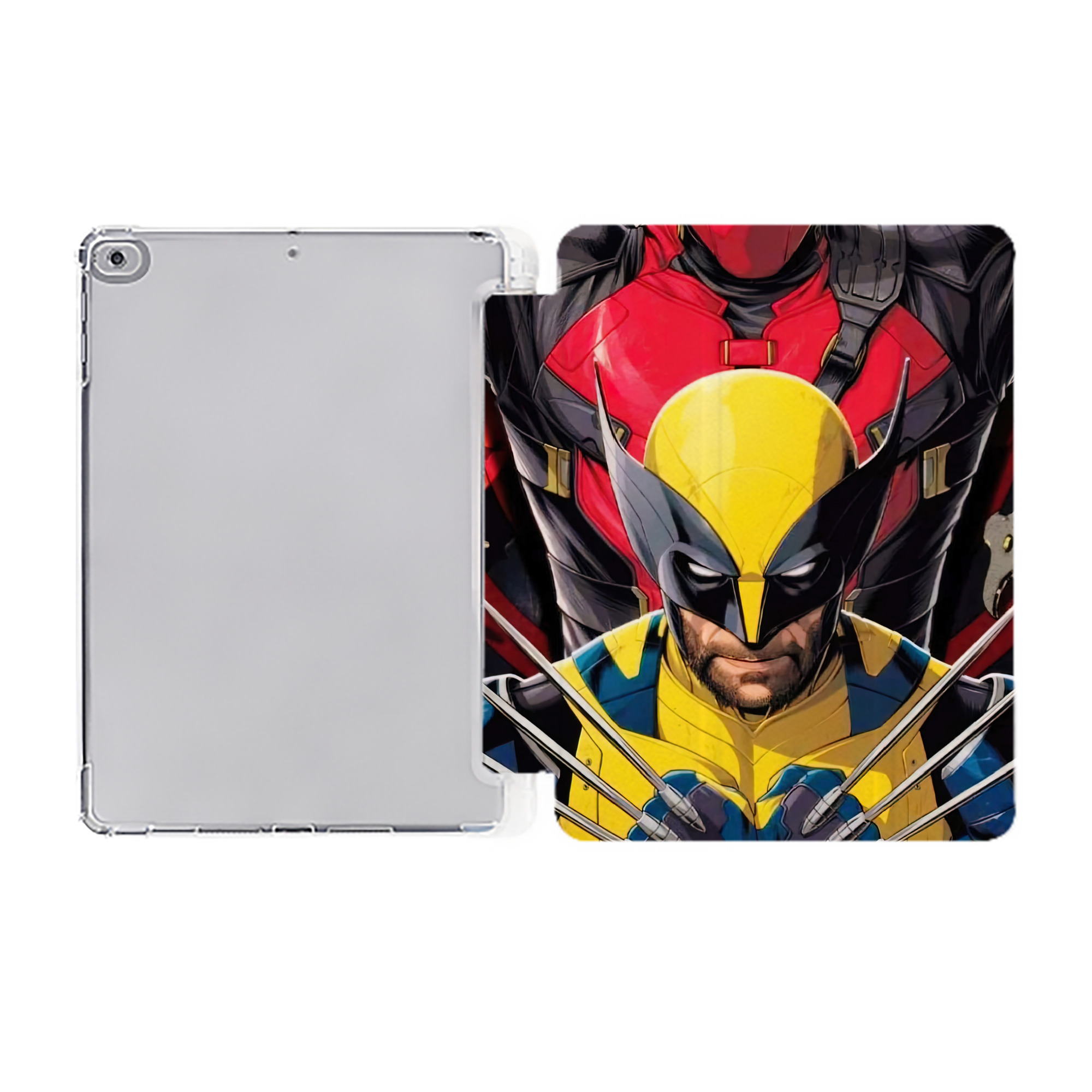 （画像用） Deadpool デッドプール IPad ケース ペン収納付き 三つ折りスタンド PUレザー×シリコン 対応機種9.5/10.5/10.9インチ